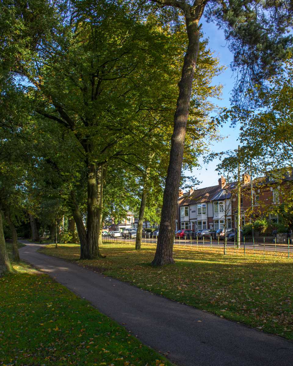Avenue Road walk in autumn. Kings Heath Park.
